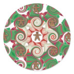 Gingerbread Swirls Round Sticker