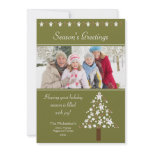 Gingerbread Tree Holiday Card (olive) invitations