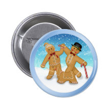 Gingerbread Trio Pinback Button