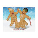 Gingerbread Trio Postcard