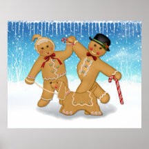 Gingerbread Trio Poster