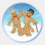 Gingerbread Trio Round Sticker