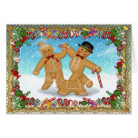 Gingerbread Trio with Verse Greeting Card