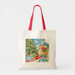 Gingerbread Wishes Pit Bull Terrier Christmas Art Canvas Bag