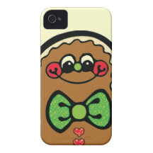 gingerbreadman 001PR CUTE COOKIES WINTER FOODS TRE iPhone 4 Case