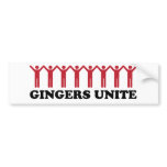 Gingers Unite bumper stickers