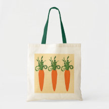 Gingham Carrot Bag