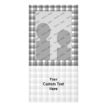 Gingham check pattern. Grey and White. Photo Cards