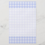Gingham check pattern. Light Blue & White. Custom Flyer
