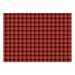 Gingham check pattern. Red and Black Plaid Invites