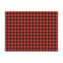 Gingham check pattern. Red and Black Plaid Postcard