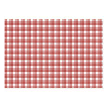 Gingham check pattern. Red and White. Business Card Templates
