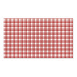 Gingham check pattern. Red and White. Custom. business cards