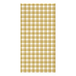 Gingham check pattern. Tan Brown and White. Custom photo cards