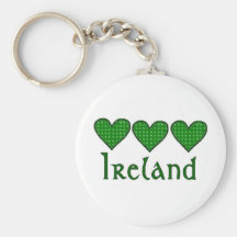 Gingham Hearts Ireland Key Chain