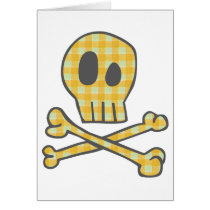 Gingham Skull & Bones - Yellow