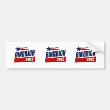 GINGRICH 2012 CAMPAIGN BANNER BUMPER STICKER