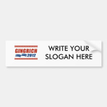 GINGRICH 2012 SIGN BUMPER STICKER