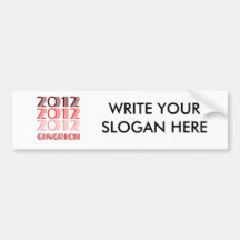 GINGRICH 2012 VINTAGE BUMPER STICKER