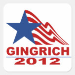 Gingrich for President 2012 Merchandise Square Stickers