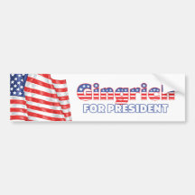 Gingrich for President Patriotic American Flag Bumper Stickers