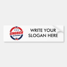 GINGRICH FOR PRESIDENT (Republican) Bumper Stickers