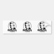 GINGRICH IS MY HOMEBOY BUMPER STICKERS