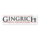 Gingrich - Newt for Presidnet Bumper Stickers