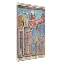 Giotto di Bondone - The vision of the chariot Gallery Wrapped Canvas