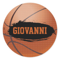 Giovanni Basketball Name Stickers