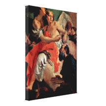 Giovanni Battista Tiepolo - Abraham and angel Stretched Canvas Prints