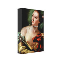 Giovanni Battista Tiepolo - Woman with a Parrot Canvas Print