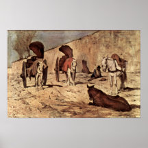Giovanni Fattori - Roman wagons Print