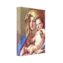 Giovanni Tiepolo - Madonna of the Goldfinch Gallery Wrap Canvas