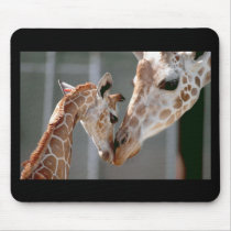 Giraffe and Baby mousepad