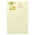 Giraffe and Tree Stationery Design