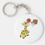 Giraffe Basketball Keychain