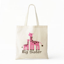 Giraffe Big Sister Canvas Bags