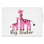 Giraffe Big Sister Greeting Card