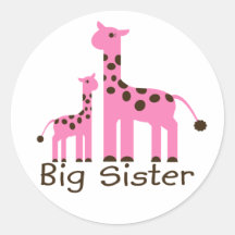 Giraffe Big Sister Stickers