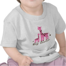 Giraffe Big Sister T Shirts