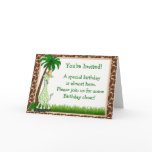 Giraffe Birthday Invitation Card
