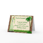 Giraffe Birthday Invitation Card