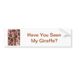 Giraffe Bumper Sticker