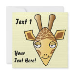 Giraffe! Cartoon Animal. Customise & Personalise! invitations