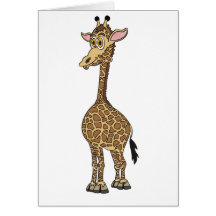 Giraffe Cartoon Card