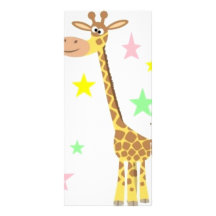 giraffe cartoon custom rack card