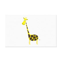 Giraffe cartoon gallery wrap canvas