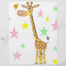 giraffe cartoon personalized flyer