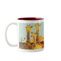 Giraffe family mug